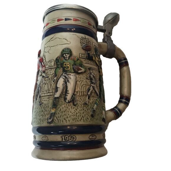 1983 Vintage‎ Avon Great American Football Ceramic Lidded Stein - Picture 5 of 8